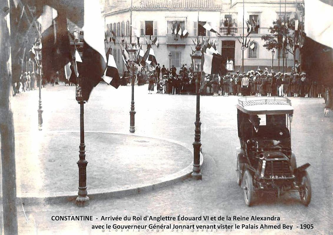 Constantine - Visite Roi d'Angleterre Edouard VII et Reine en 1906 .jpg